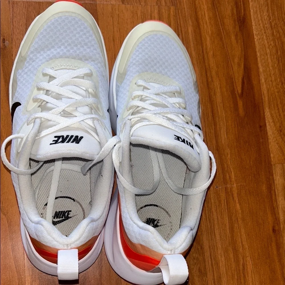 Nike White and orange Sneakers Lightweight Breathable Design